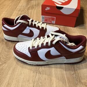 Nike Women's Dunk Low Shoes Vintage Team Red White FJ4555-100 NEW Men Size 9